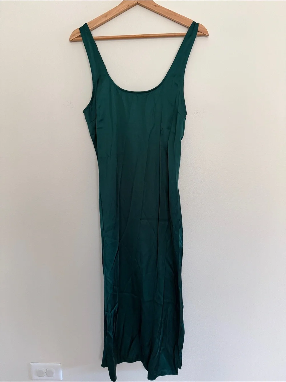 Abercrombie & Fitch Sleek Emerald Green Slip Dress - Women